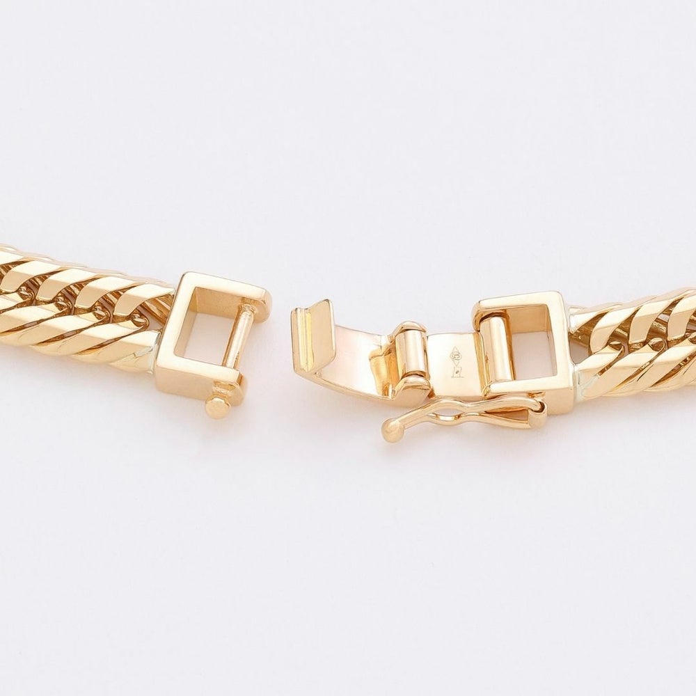 Ｋ18 喜平ネックレス 12面トリプル 33g 55cm 留め具内側画像