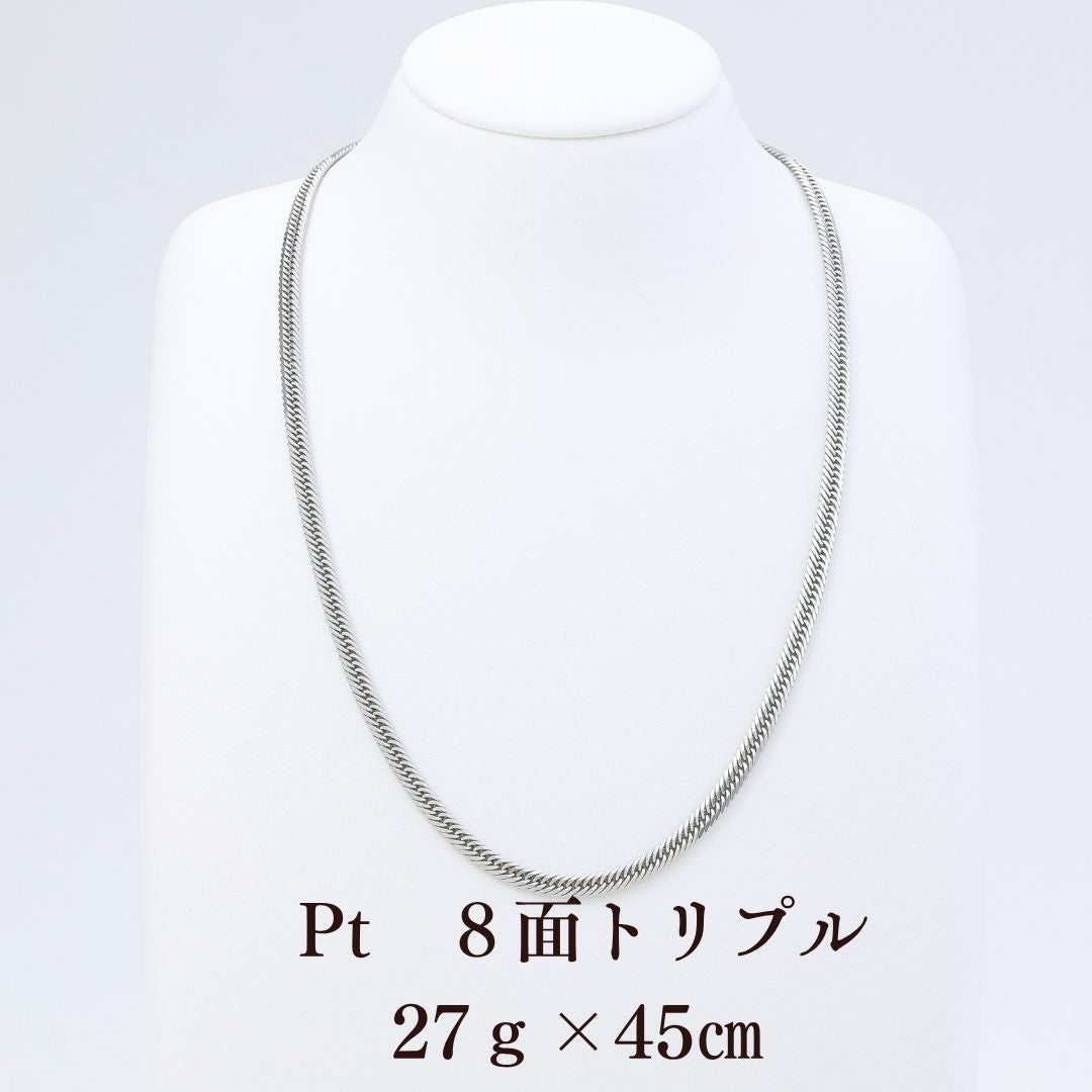 喜平プラチナ　ネックレス　45cm 27g プラチナ 喜平ネックレス 2面 4g 45cm 造幣局検定 ンズ レディース